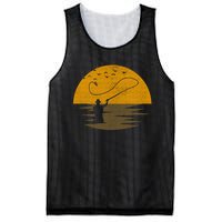 Fly Fishing Vintage Retro Trout Salmon Fisherman Gift Mesh Reversible Basketball Jersey Tank