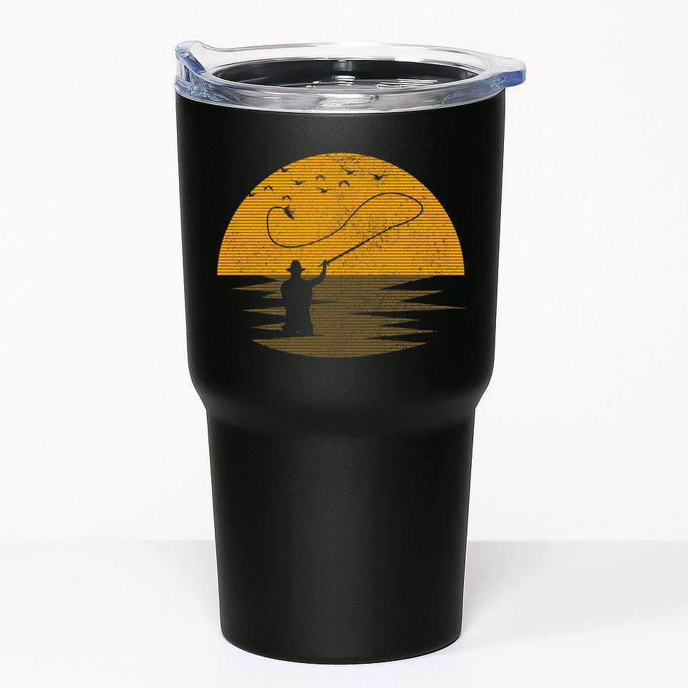 Fly Fishing Vintage Retro Trout Salmon Fisherman Gift Tumbler