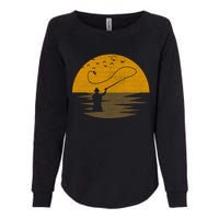 Fly Fishing Vintage Retro Trout Salmon Fisherman Gift Womens California Wash Sweatshirt