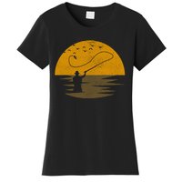 Fly Fishing Vintage Retro Trout Salmon Fisherman Gift Women's T-Shirt