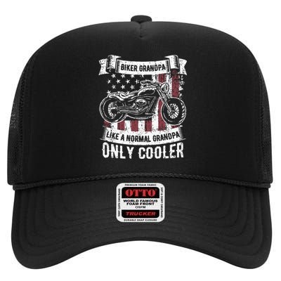 Funny Fisherman Vintage Reel Cool Papa High Crown Mesh Back Trucker Hat