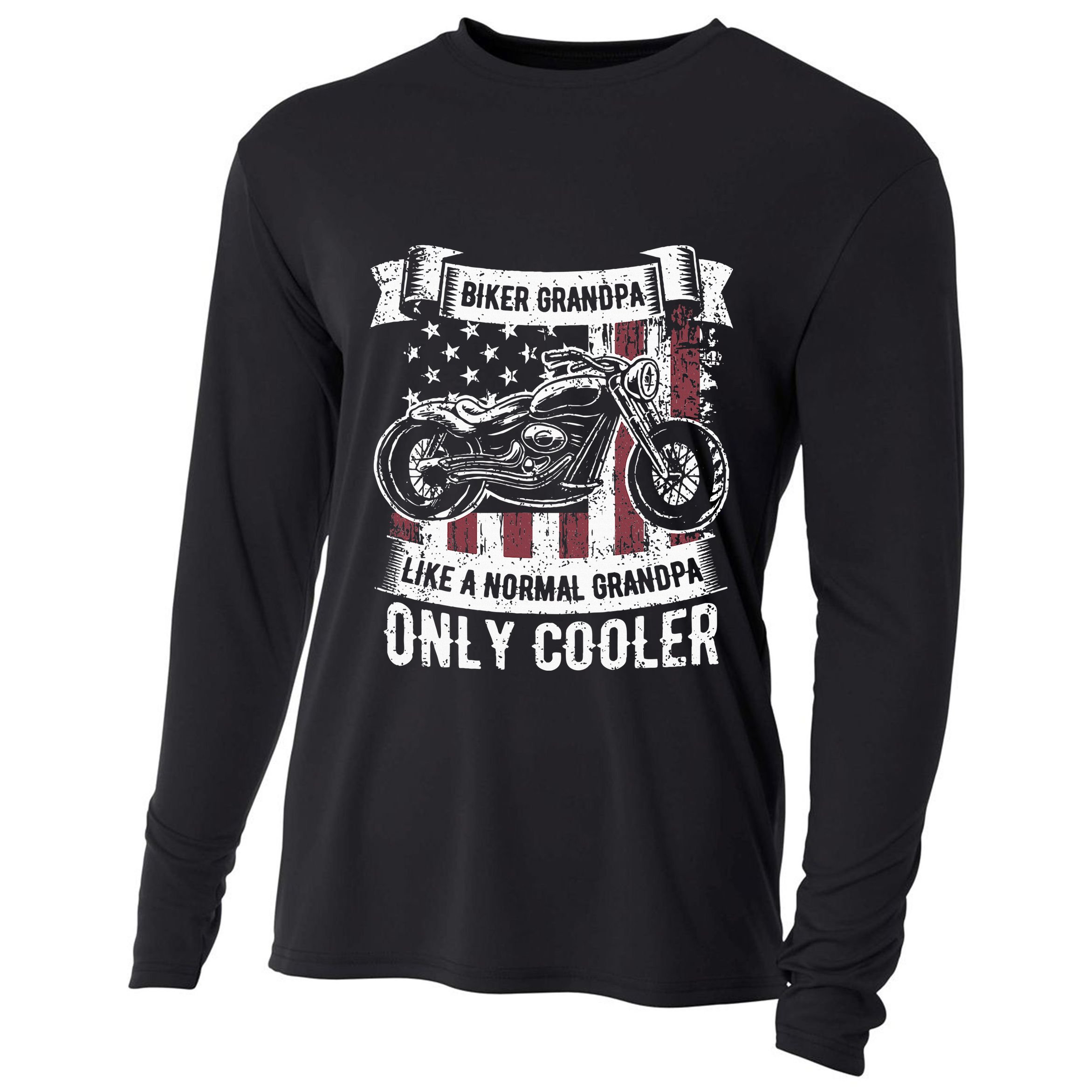 Funny Fisherman Vintage Reel Cool Papa Cooling Performance Long Sleeve Crew