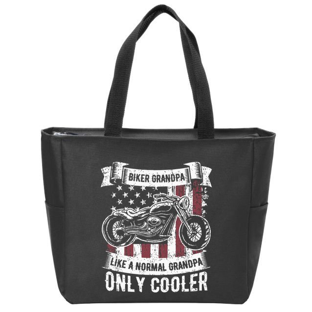 Funny Fisherman Vintage Reel Cool Papa Zip Tote Bag