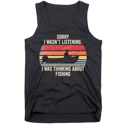 Funny Fishing Vintage Retro Fishing Hobby Tank Top