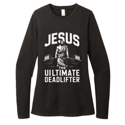 Fitness Funny Vintage Jesus The Ultimate Deadlifter Womens CVC Long Sleeve Shirt