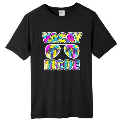 Funny Family Vacation Beach Tie Dye Sunglasses Vacay Mode Cute Gift Tall Fusion ChromaSoft Performance T-Shirt