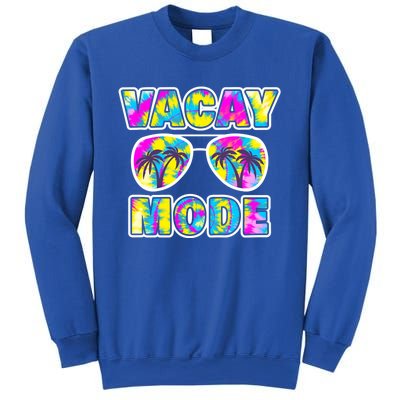 Funny Family Vacation Beach Tie Dye Sunglasses Vacay Mode Cute Gift Sweatshirt