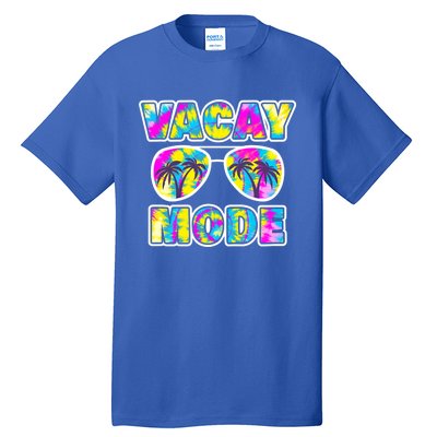 Funny Family Vacation Beach Tie Dye Sunglasses Vacay Mode Cute Gift Tall T-Shirt