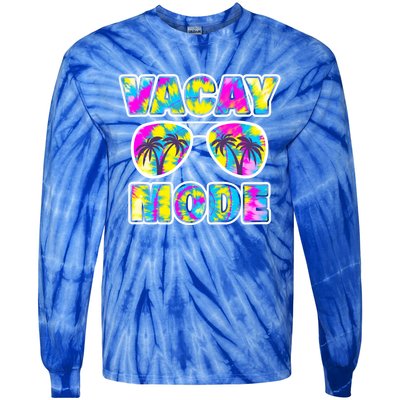 Funny Family Vacation Beach Tie Dye Sunglasses Vacay Mode Cute Gift Tie-Dye Long Sleeve Shirt