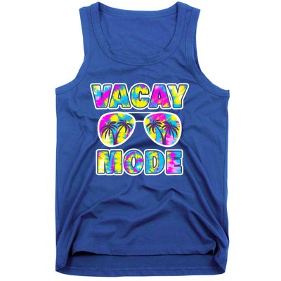 Funny Family Vacation Beach Tie Dye Sunglasses Vacay Mode Cute Gift Tank Top