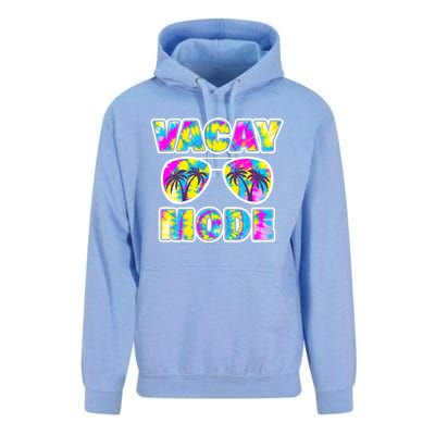 Funny Family Vacation Beach Tie Dye Sunglasses Vacay Mode Cute Gift Unisex Surf Hoodie