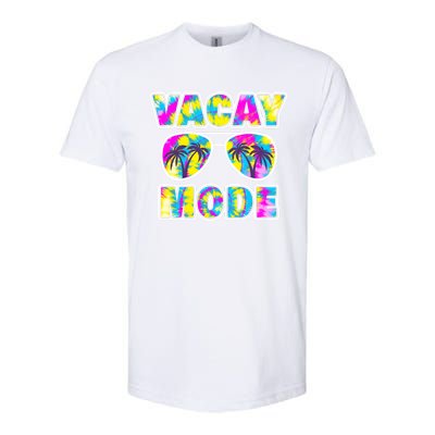 Funny Family Vacation Beach Tie Dye Sunglasses Vacay Mode Cute Gift Softstyle CVC T-Shirt