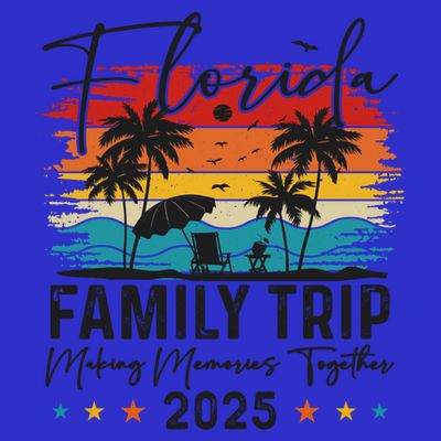 Florida Family Vacation 2025 Trip Summer Vacation Matching Funny Gift T-Shirt