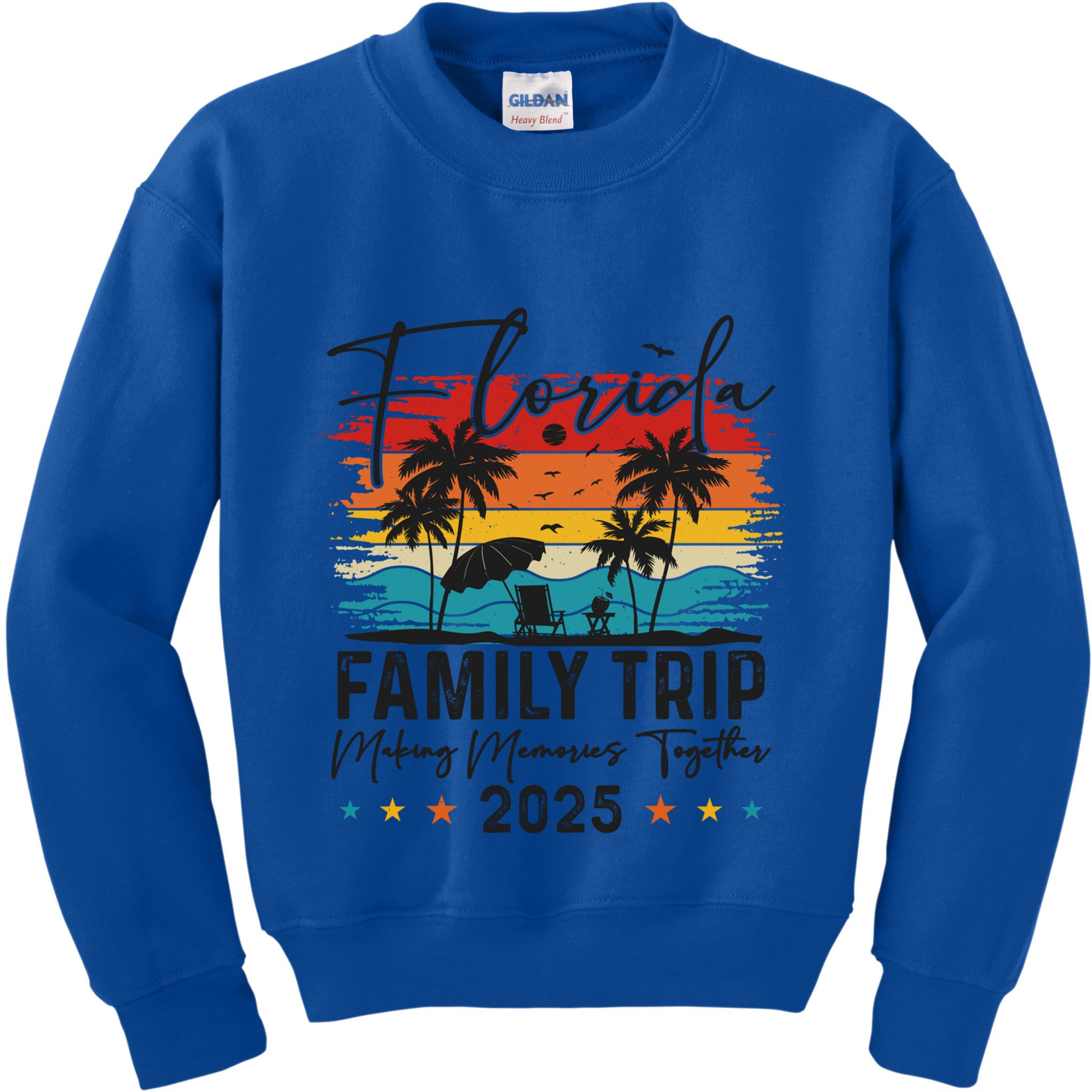 Florida Family Vacation 2025 Trip Summer Vacation Matching Funny Gift Kids Sweatshirt
