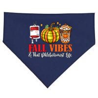 Fall Funny Vibes And That Phlebotomist Thanksgiving Job Team USA-Made Doggie Bandana