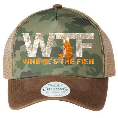 Funny Fishing Wtf Wheres The Fish Fisher Joke Gift Legacy Tie Dye Trucker Hat