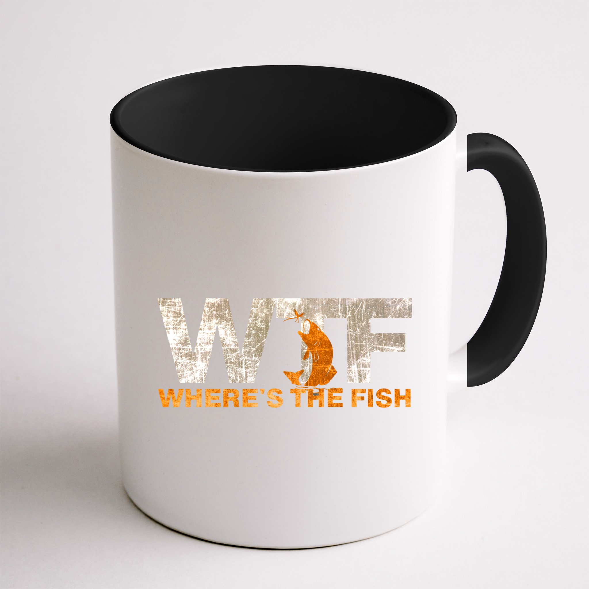 Funny Fishing Wtf Wheres The Fish Fisher Joke Gift Mug