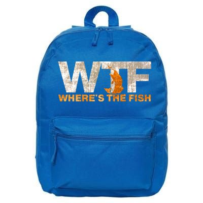 Funny Fishing Wtf Wheres The Fish Fisher Joke Gift 16 in Basic Backpack