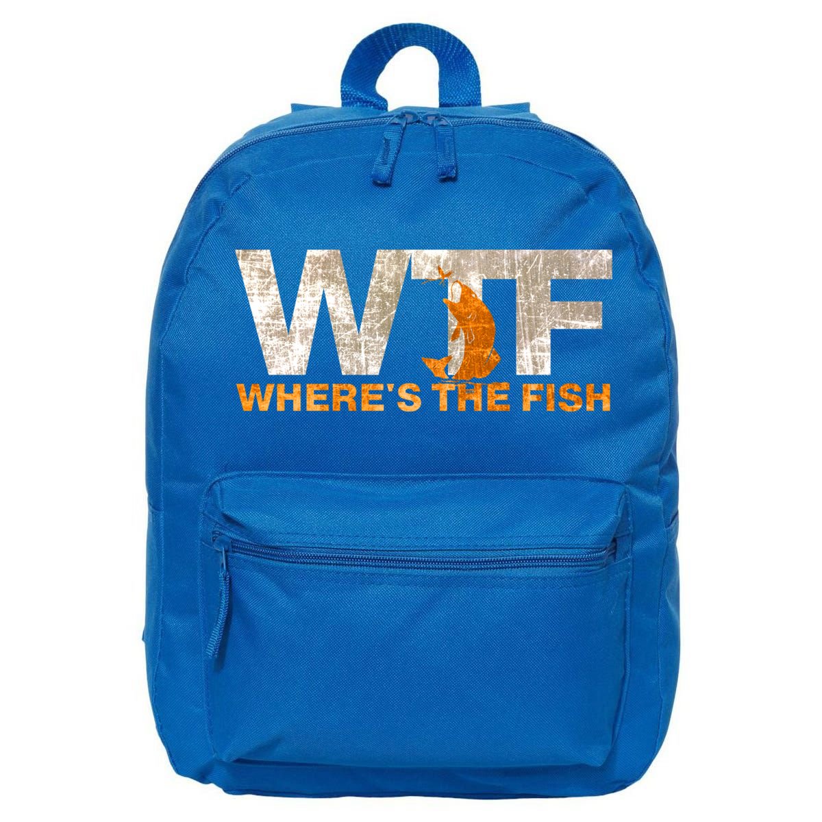 Funny Fishing Wtf Wheres The Fish Fisher Joke Gift 16 in Basic Backpack