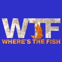 Funny Fishing Wtf Wheres The Fish Fisher Joke Gift Women's V-Neck T-Shirt