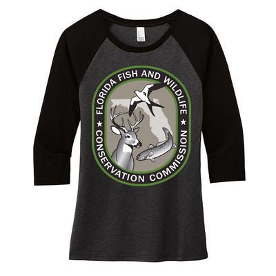 Florida Fish & Wildlife Conservation Commission Women's Tri-Blend 3/4-Sleeve Raglan Shirt