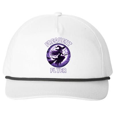 Frequent Flyer Witch Funny Halloween Witch Costume Flyer Snapback Five-Panel Rope Hat