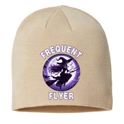 Frequent Flyer Witch Funny Halloween Witch Costume Flyer Sustainable Beanie