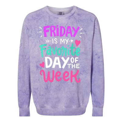 Fridays Favorite Week Gift Colorblast Crewneck Sweatshirt