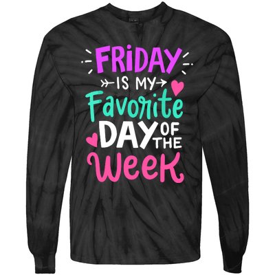 Fridays Favorite Week Gift Tie-Dye Long Sleeve Shirt