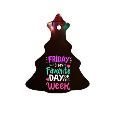 Fridays Favorite Week Gift Ceramic Tree Ornament