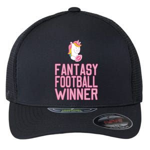 Fantasy Football Winner Gift Unicorn With Football Meaningful Gift Flexfit Unipanel Trucker Cap