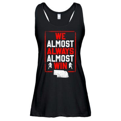 Football Fans We Almost Always Almost Win Funny Nebraska Ladies Essential Flowy Tank
