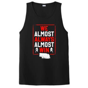 Football Fans We Almost Always Almost Win Funny Nebraska PosiCharge Competitor Tank