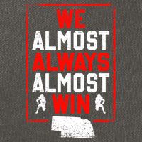 Football Fans We Almost Always Almost Win Funny Nebraska Cotton Canvas Backpack