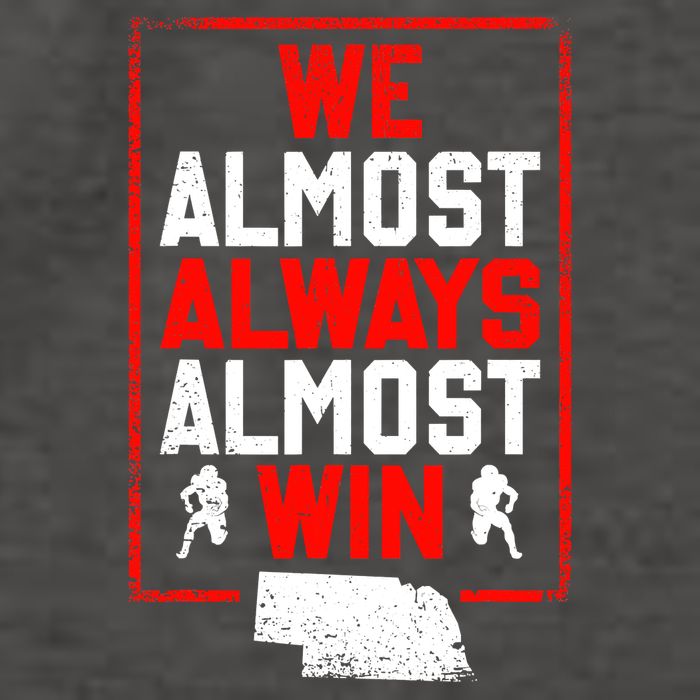 Football Fans We Almost Always Almost Win Funny Nebraska Vector Backpack