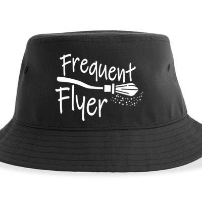 Frequent Flyer Witches Broom Halloween Sustainable Bucket Hat