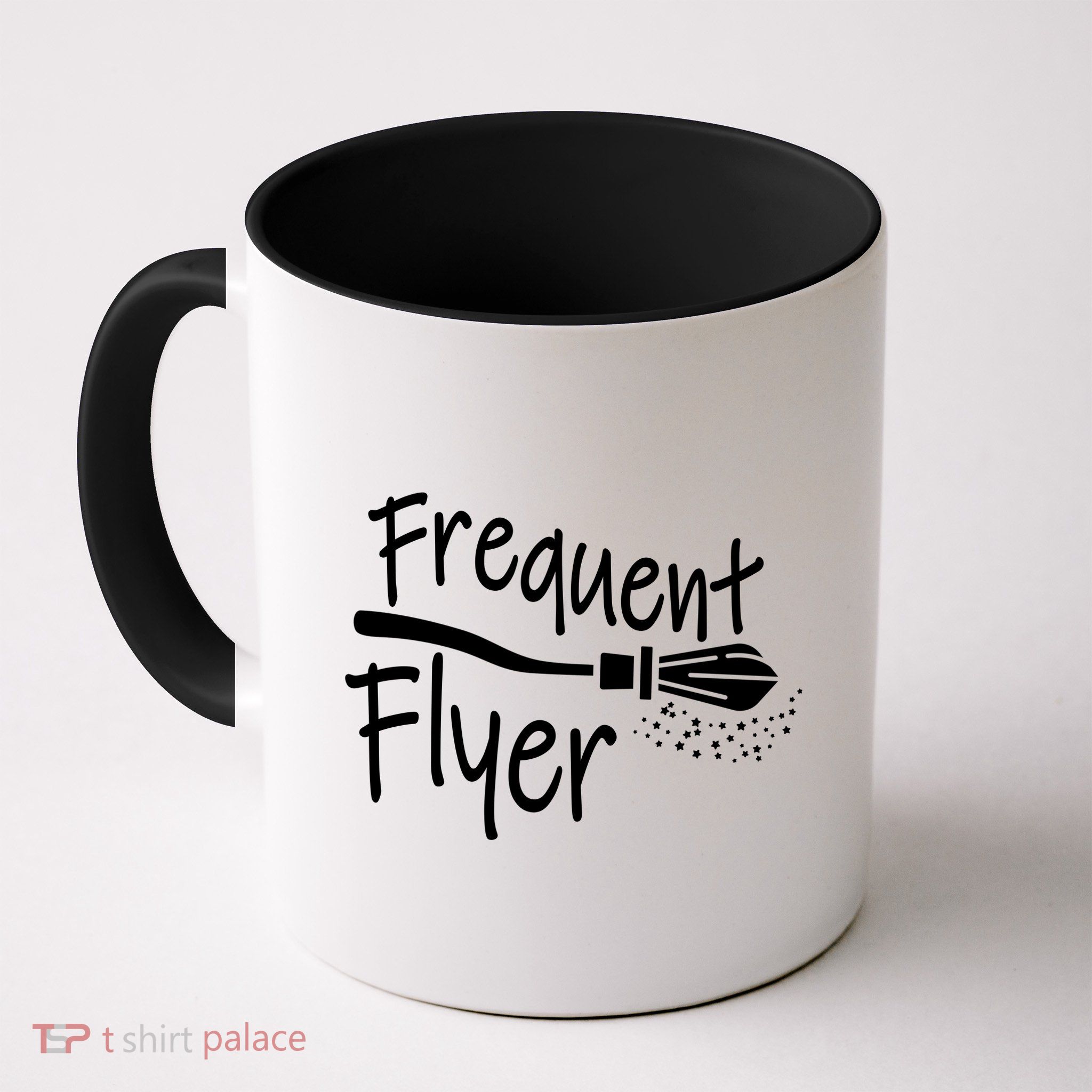 Frequent Flyer Witches Broom Halloween Mug
