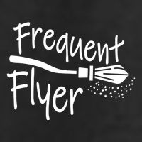 Frequent Flyer Witches Broom Halloween 11oz C Handle Ceramic Mug