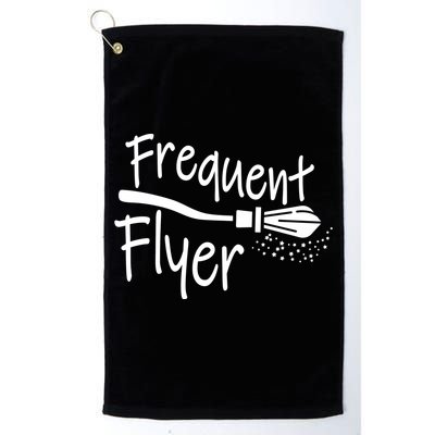 Frequent Flyer Witches Broom Halloween Platinum Collection Golf Towel