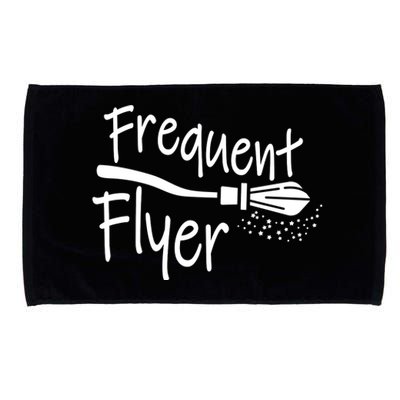 Frequent Flyer Witches Broom Halloween Microfiber Hand Towel