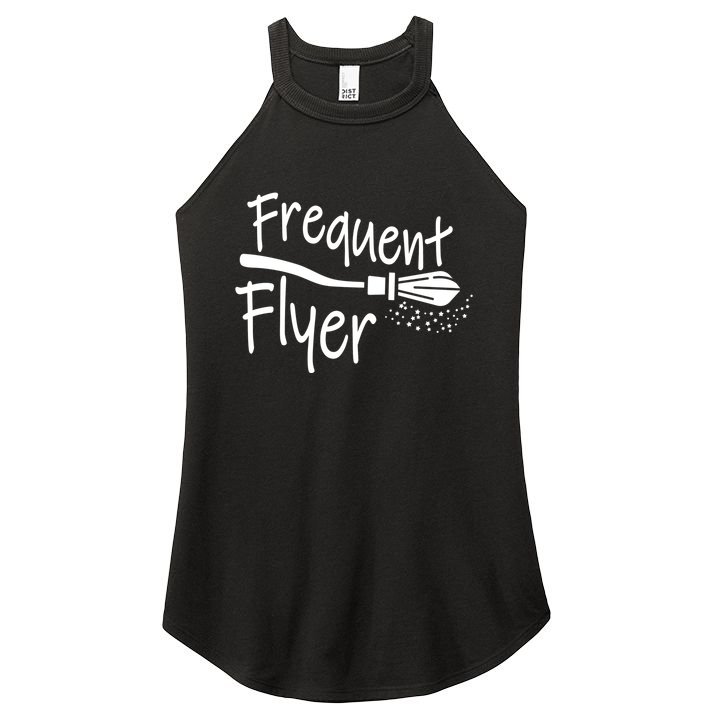 Frequent Flyer Witches Broom Halloween Women's Perfect Tri Rocker Tank
