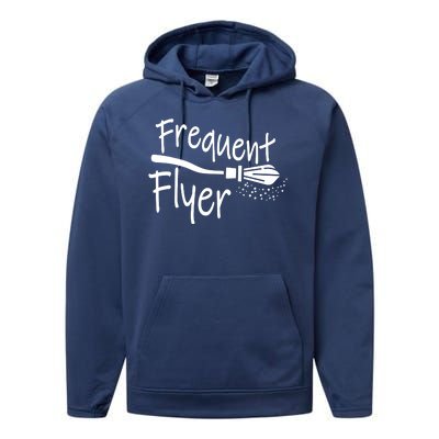 Frequent Flyer Witches Broom Halloween Performance Fleece Hoodie