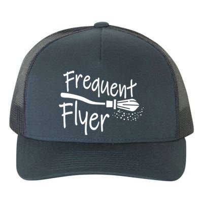 Frequent Flyer Witches Broom Halloween Yupoong Adult 5-Panel Trucker Hat