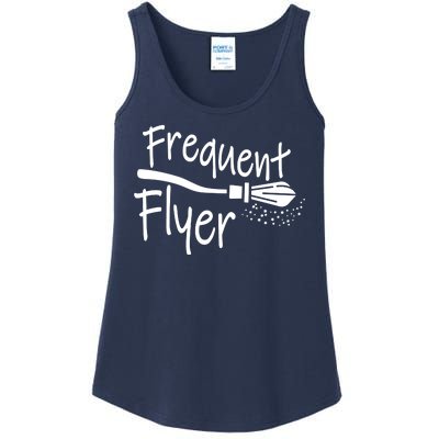 Frequent Flyer Witches Broom Halloween Ladies Essential Tank