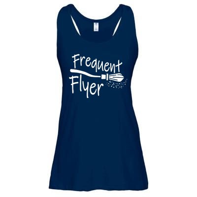 Frequent Flyer Witches Broom Halloween Ladies Essential Flowy Tank