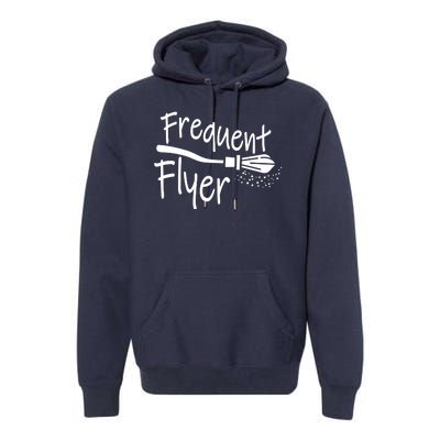 Frequent Flyer Witches Broom Halloween Premium Hoodie