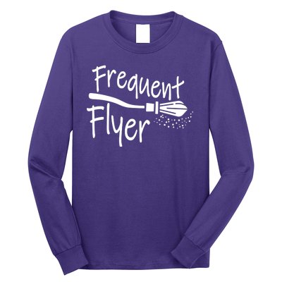 Frequent Flyer Witches Broom Halloween Long Sleeve Shirt