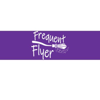 Frequent Flyer Witches Broom Halloween Bumper Sticker