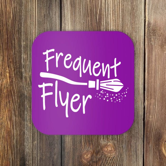 Frequent Flyer Witches Broom Halloween Coaster