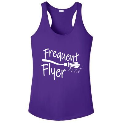 Frequent Flyer Witches Broom Halloween Ladies PosiCharge Competitor Racerback Tank